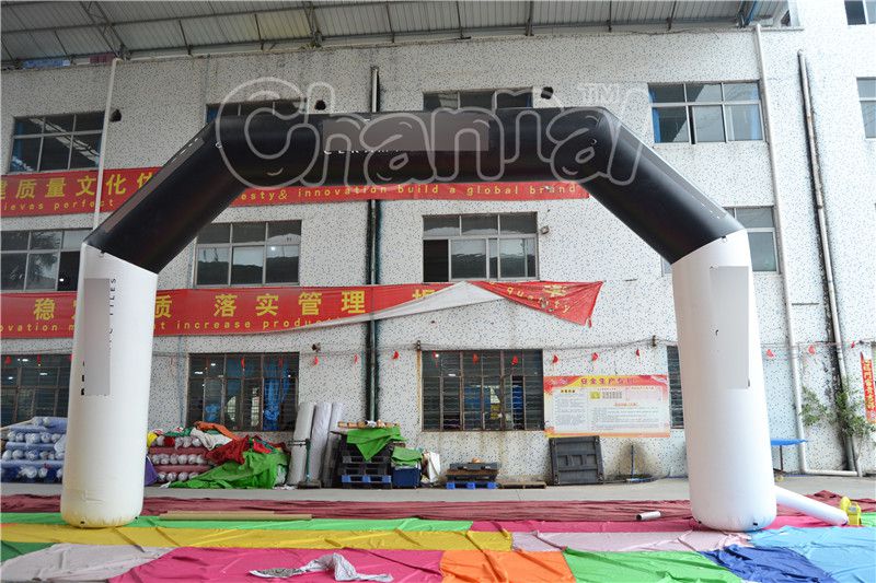 Black White Inflatable Arch - Channal Inflatables