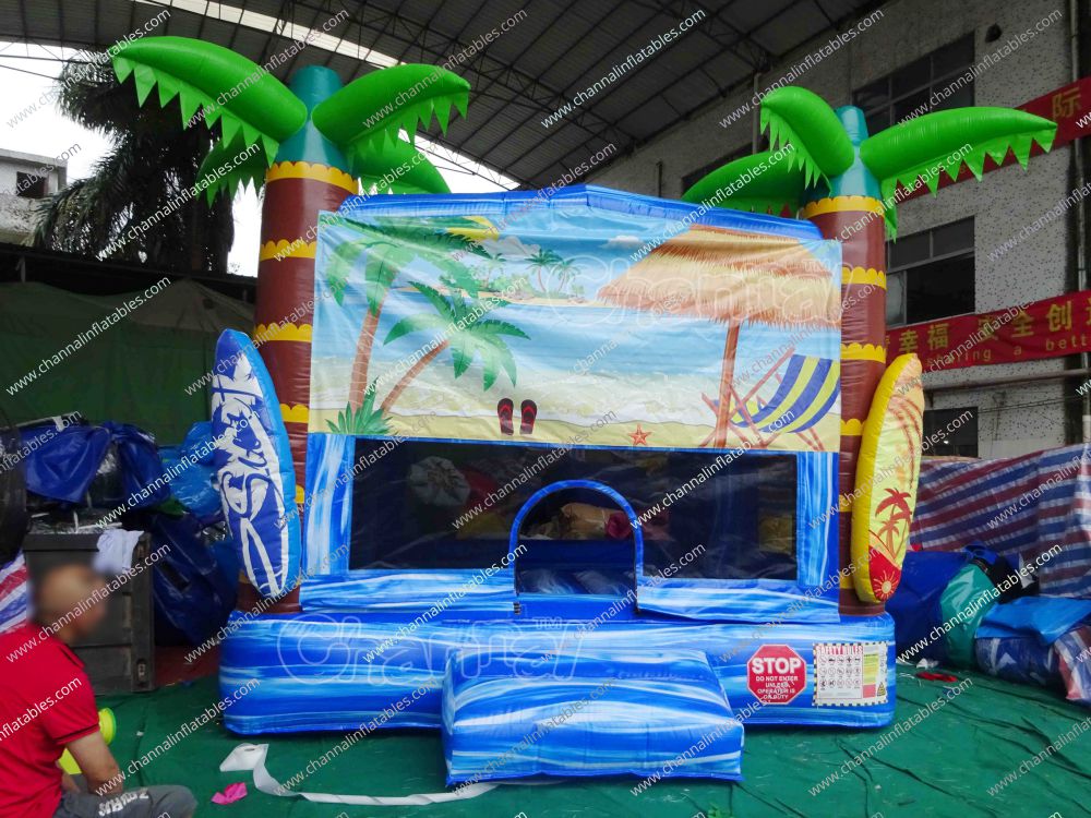 Beach Vacation Bounce House - Channal Inflatables