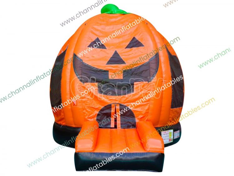 jack-o'-lantern inflatable jumper for Halloween