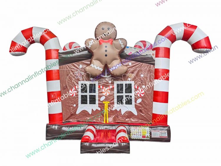 Christmas gingerbread man bounce house for sale