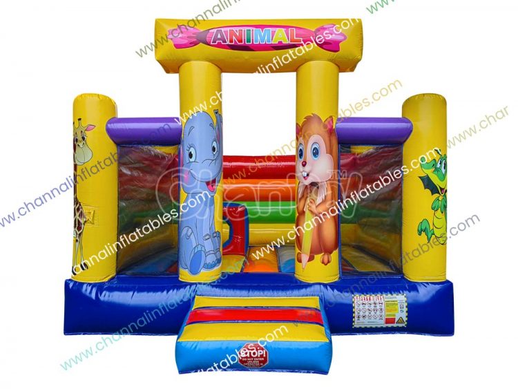 inflatable cute animal bouncer