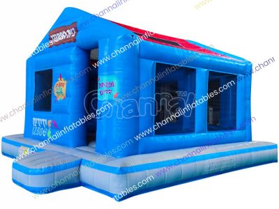 blue bouncy house