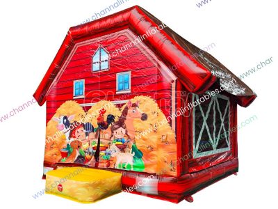 red barn inflatable bounce house