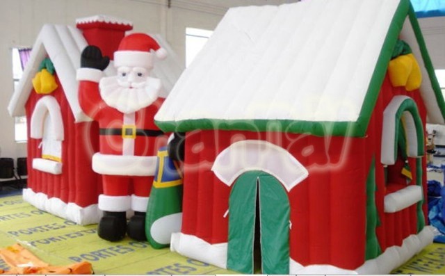 Inflatable Santa Claus Giving Gifts - Channal Inflatables