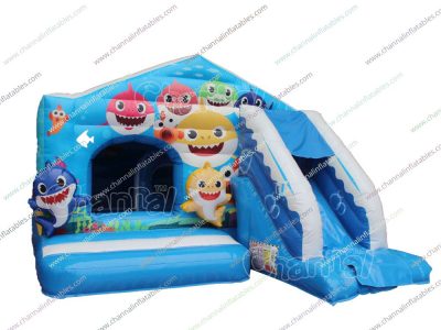 small baby shark inflatable combo