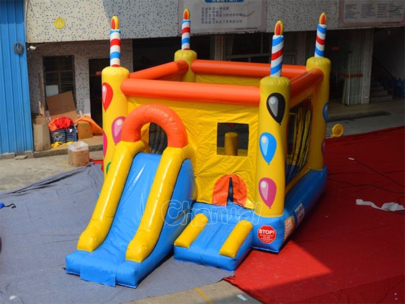 Birthday Theme Bounce Combo With Slide - Channal Inflatables