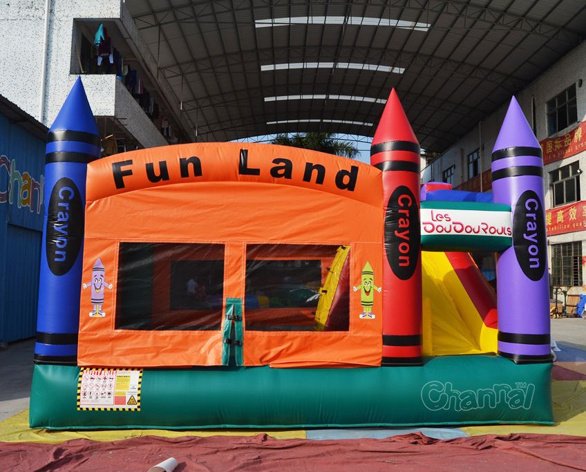 Crayon Bounce House
 Crayon Bounce House With Slide For Sale Channal Inflatables