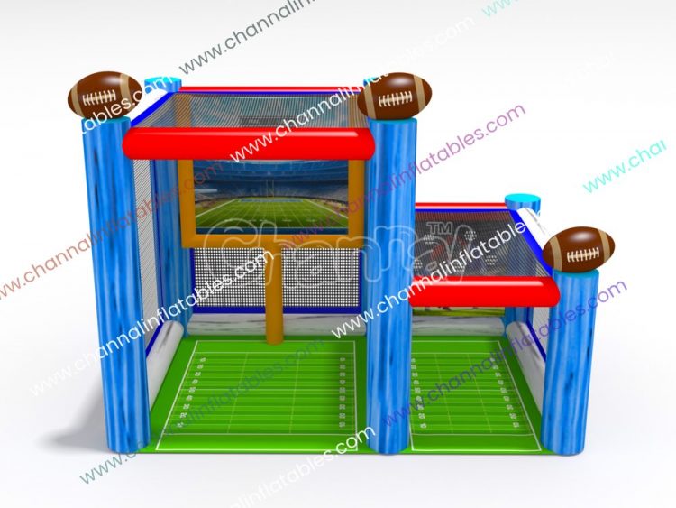 football challenge field goal post and toss combo