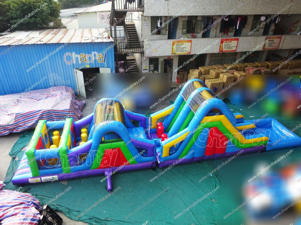 Water Slide Obstacle Course - Channal Inflatables