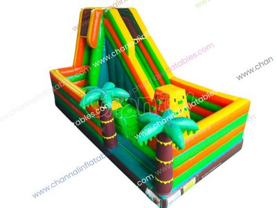 tropical theme small playground inflatable