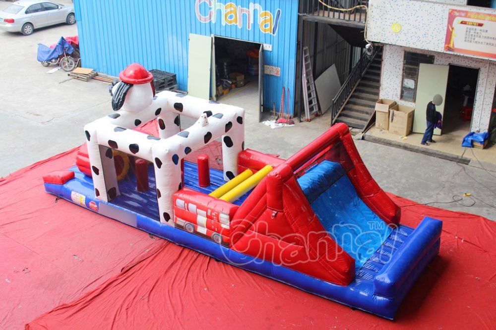 Dalmatian Inflatable Obstacle Course - Channal Inflatables