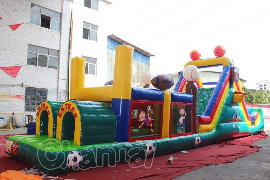 Sports Inflatable Obstacle Course - Channal Inflatables