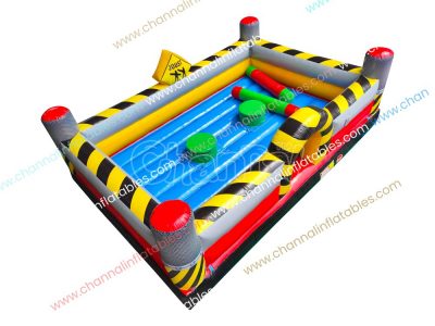 toxic theme inflatable jousting game