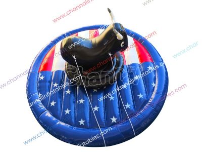 american flag theme inflatable pull rodeo for kids