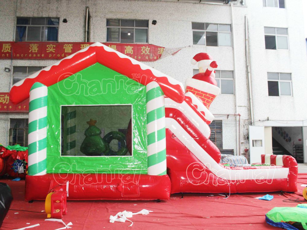 Christmas Bounce House With Slide For Sale - Channal Inflatables
