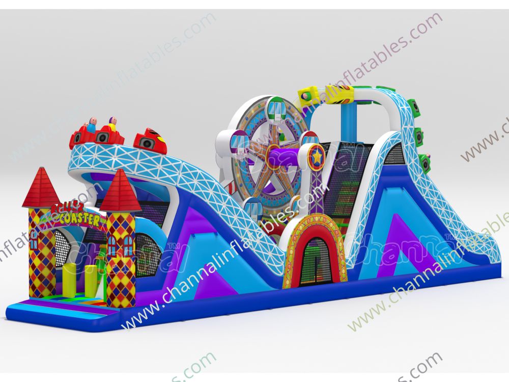 Roller Coaster Inflatable Obstacle Course Channal Inflatables