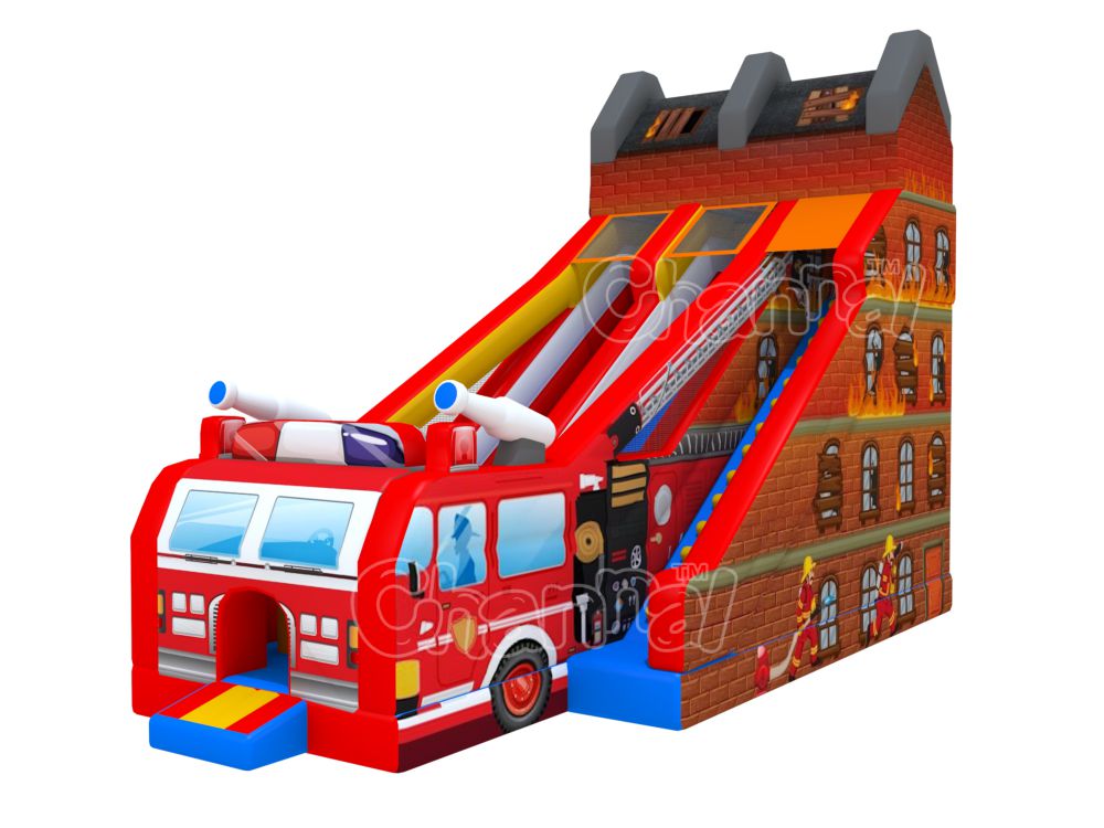 Fire Truck Inflatable Slide - Channal Inflatables