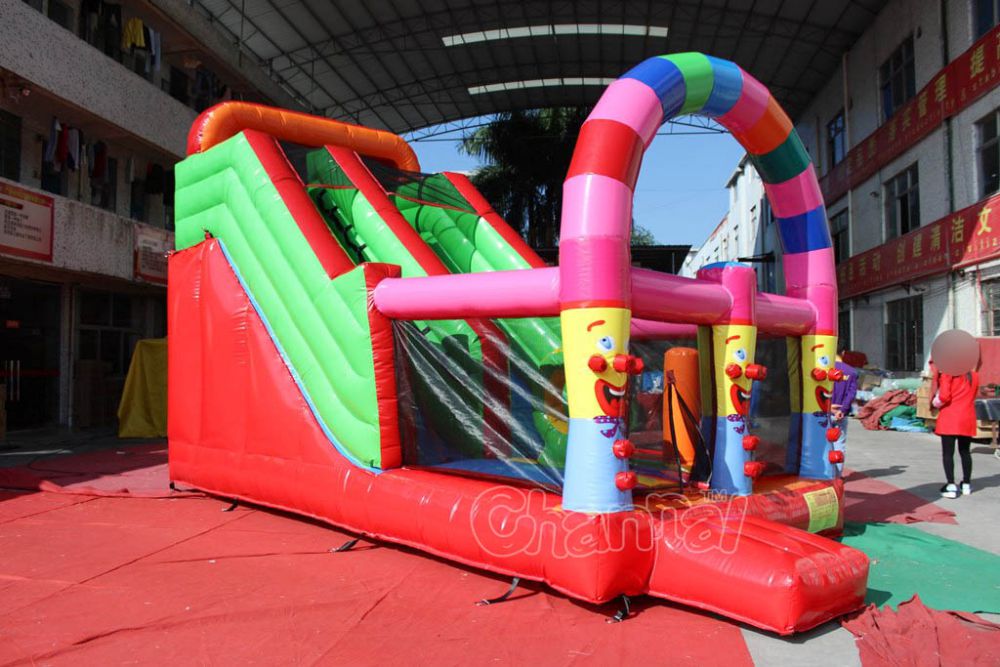 Clown Theme Inflatable Dry Slide - Channal Inflatables