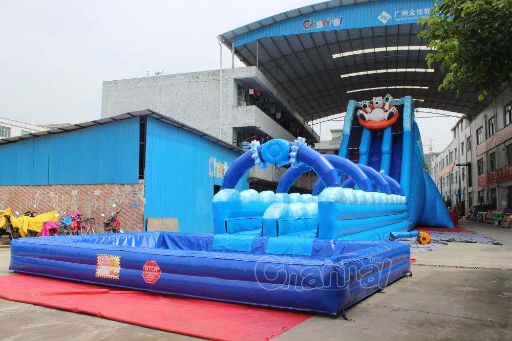 Polar Bear Inflatable Water Slide - Channal Inflatables