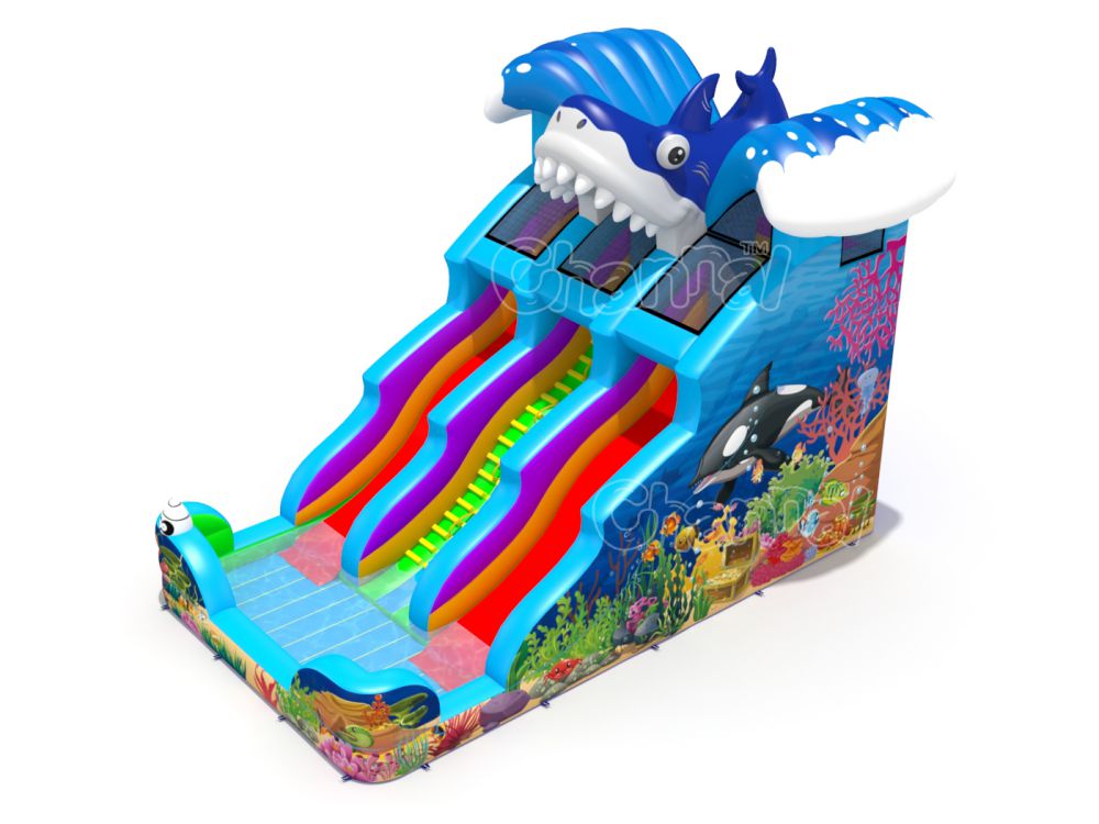 happy hop shark water slide