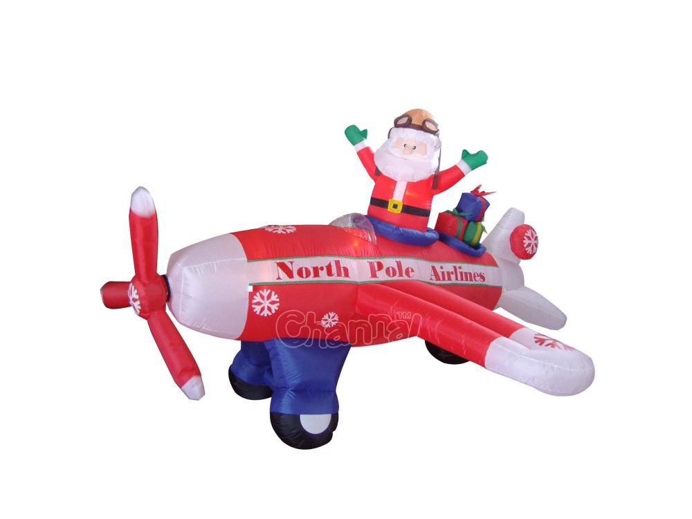 Santa Airplane Inflatable - Channal Inflatables