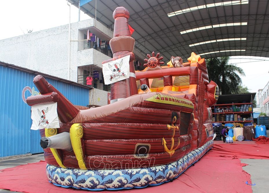 Inflatable Pirate Ship Slide and Ball Pit Playground New Design SJ-NSL19011