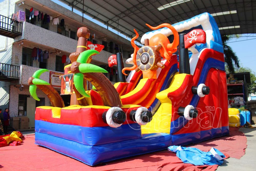 Pirate Octopus Inflatable Slide - Channal Inflatables