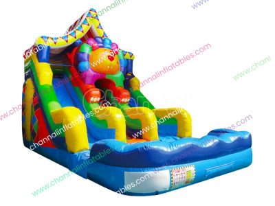 circus lion theme water slide for kids