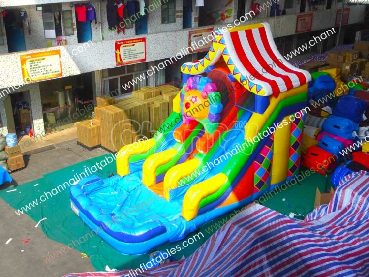 circus big top water slide inflatable