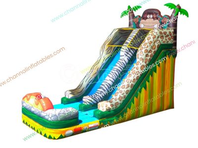 monkey inflatable water slide