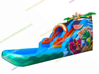 beach fruits inflatable water slide