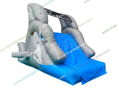 shark inflatable pool slide