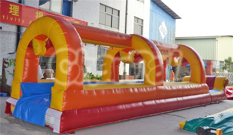 Inflatable Water Slip And Slide With Pool - Channal Inflatables