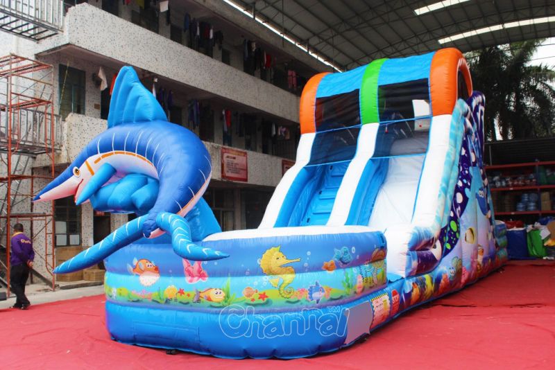 Under The Sea Inflatable Water Slide Channal Inflatables