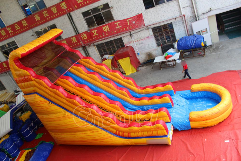 Flame Theme Inflatable Water Slide - Channal Inflatables