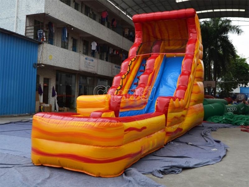 17'H Volcano Inflatable Water Slide - Channal Inflatables